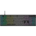 Clavier gaming filaire � membrane - corsair - k55 core rgb - r�tro�clairage rgb 10 zones - gris - silencieux ...