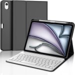 Clavier ipad air 11m3 / m2(2025 / 2024)coque clavier azerty fran�ais�tui keyboard d�tachable sans fil ...