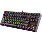 Clavier de jeu m�canique r�tro�clairage arc - en - ciel led rgb clavier filaire avec commutateurs rouges ...