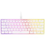 Clavier m�canique gaming - corsair - k65 rgb mini 60% - format compact - rgb - cherry mx red - blanc ...