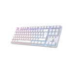 Clavier m�canique gaming tkl azerty filaire rgb hot swap blanc pour pc gamer - format compact tenkeyless ...