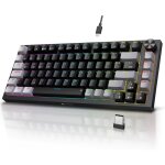 Clavier m�canique clavier de jeu sans fil / filaire / bluetooth 26 rvb batterie rechargeable de 4000 ...