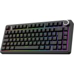 Clavier m�canique sans fil - trahoo - f75 - 75% azerty - bouton rotatif - rvb 168 millions de couleurs ...