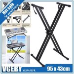Clavier musical(métal ) - noir - support de piano électronique détachable à double tube de type x à couche ... Clavier musical(métal ) - noir - support de piano électronique détachable à double tube de type x à couche ...