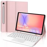 Clavier samsung galaxy tab s10 lite / s10 fe / s9 fe 109 azerty fran�ais d�tachable pav� tactile rose ...