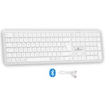 Clavier sans fil bluetooth - bluestork - mac - full size - compatible mac - blanc