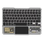 Clavier sans fil bluetooth r�tro�clair� rgb 78 touches avec pav� tactile design ergonomique compatible ...