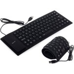 Clavier silicone étanche noir usb qwerty pour pc ordinateur ps4 universel Clavier silicone étanche noir usb qwerty pour pc ordinateur ps4 universel