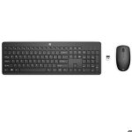 Clavier et souris sans fil - hp - combo 235 - noir - qwerty - pav� num�rique