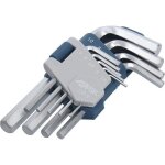 Clés allen courts en acier cr - v - ferrestock fskaln001 - angle 90° - lot de 9 Clés allen courts en acier cr - v - ferrestock fskaln001 - angle 90° - lot de 9