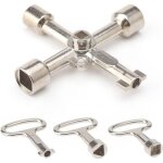 Cl� armoire �lectrique 6 voies triangle 8mm 3 / 4 pans universelle pompier carr� ouverture compteur eau ...