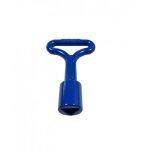 Cl� de batteuse bleue pompier triangle femelle 11 mm