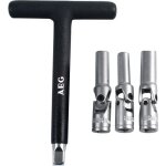 Clé à bougie préchauffage diesel 3 douilles 8 - 10 - 12mm - aeg - taille standard 3 / 8 Clé à bougie préchauffage diesel 3 douilles 8 - 10 - 12mm - aeg - taille standard 3 / 8