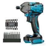 Cl� � chocs sans fil 1 / 4 compatible avec batterie makita 18v (outil nu) outil compact 3200 tr / min ...