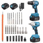 Cl� � choc sans fil 380nm avec perceuse a percussio pack 2 outils moteur sans balais 2 batterie 3. 0ahbo�te ...