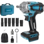 Cl� � chocs sans fil cl� � chocs 700 nm brushless pour makita 18v - visseuse � chocs avec 6 douilles