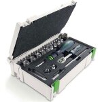 Cl  cliquet 1 / 4 - festool - systainer - jeu de 37 pices avec adaptateurs flexibles et rallonges ...