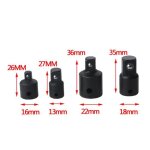 Cle a cliquetadaptateur de douille de perceuse 1 - 4 3 - 8 1 - 2 4 pièces réducteur de choc dair douille ... Cle a cliquetadaptateur de douille de perceuse 1 - 4 3 - 8 1 - 2 4 pièces réducteur de choc dair douille ...