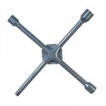 Clé en croix fixe renforcée métal satiné douille de 17 19 21 cm. - autobest Clé en croix fixe renforcée métal satiné douille de 17 19 21 cm. - autobest