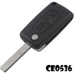 Cle plip pour peugeot 107 207 208 307 308 sw 407 mod�le ce0536 lame avec rainure coque telecommande pro ...