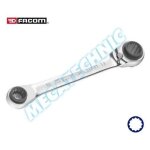 Cl polygonale  cliquet - facom - 64c. s1 - multi - ouvertures - acier chrom - 150 mm