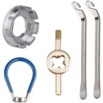 Cl� � rayons de v�lo - ensemble de r�paration - mat�riau fiable - blanc