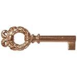 Cl de serrure 69mm meuble ancien dcoration rustique armoire vintage dor or