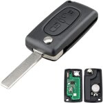 Cl� t�l�commande vierge pour citroen c3 ds3 berlingo jumpy 2 boutons ce0536 fsk
