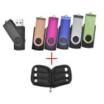 Cl� usb 2. 0 flash drive 32 go - pivotante - mat mat�riel - noir or rose bleu