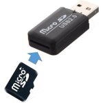 Cl� usb 2. 0 lecteur adaptateur micro carte sd - noir fr53567