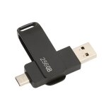 Cl� usb 256 go - cocosity - 2 en 1 usb 3. 0 + type c r�tractable m�tallique pour t�l�phone tablette stockage ...