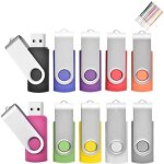Cle usb 4go - lot de 10 cl�s usb 2. 0 - stockage flash drive - cordes offertes - 4gb * 1