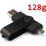 Cl� usb otg en m�tal 128 go pour appareil android - double usage