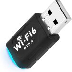 Cl� wifi 6 usb double bande 5ghz / 2. 4ghz adaptateur usb wifi dongle wifi pr�t � lemploi 2 en 1 bluetooth ...