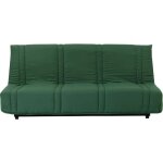Clic clac 3 places lena 20 - tissu coton vert forêt - couchage 125x190 cm - l193 x p92 x h93 cm Clic clac 3 places lena 20 - tissu coton vert forêt - couchage 125x190 cm - l193 x p92 x h93 cm