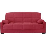 Clic clac 3 places megan 14 - tissu soro rouge - avec accoudoirs - couchage 130x190 cm - l223 x p96 x ... Clic clac 3 places megan 14 - tissu soro rouge - avec accoudoirs - couchage 130x190 cm - l223 x p96 x ...