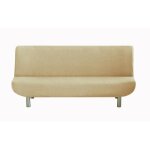 Housse pour canap� clic - clac 3 places ulises - beige compatible l140?180 x p180?200 x h118?140 cm