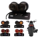 Clignotant moto frein arri�re lumi�re feux signal plaque dimmatriculation avec support universal pour ...