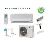 Pret a poser climatisation daikin 3500w r32 bluevolution reversible ftxf35a + kit de pose 12 metres + ...
