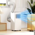 Climatiseur mobile 9000 btu / h 3 en 1 refroidissement ventilateur d�shumidificateur minuterie 24h et ...