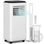 Climatiseur mobile - homcom - 9000btu - refroidissement d�shumidificateur ventilateur auto mode nuit ...