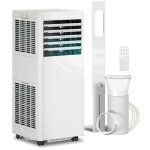 Climatiseur mobile - homcom - 9000btu - refroidissement d�shumidificateur ventilateur mode nuit - abs ...