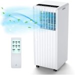 Climatiseur portable 4 en 1 - lunsy - 9000 btu - 42 m� - 18?32 �c - classe �nerg�tique a + + - d�shumidificate ...