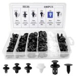 Clips de fixation - universel - 100 pices - plastique - 6 tailles - rsistant  la corrosion