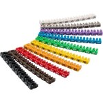 Clips de marquage pour cble 25 mm - goobay - lot de 10 x 10 couleurs