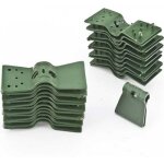 Clips plastiques verts 35 cm - lot de 24 pour fixation brise - vue et occultants