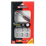 Cliquet 3 / 8  manche rotatif 360 facom - j. 360packpb (livr avec 7 douilles)
