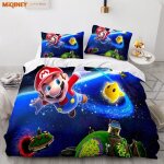Cln - 5122 miqiney ensemble de literie de la s�rie super mario housse de couette originale trois pi�ces ...