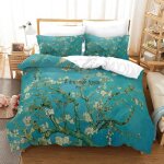 Cln - 5539 ensemble de literie peinture � lencre de chine fleur de prunier bambou housse de couette artistique ...