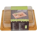 Cloche  fromage rectangle bois bambou - cook & co - stocker - conservation - odeurs - humidit